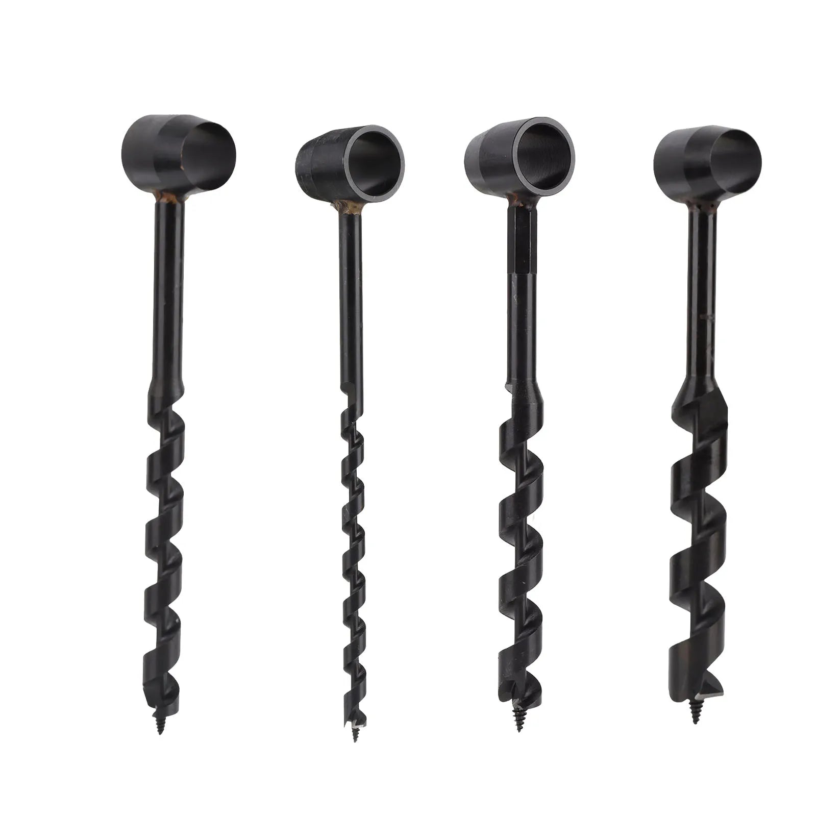 Wood Auger Drill Hand Auger Drill High Hardness Black Self Tapping Screw Carbon Steel Light Weight Incisive for Woodworking Peaceful Pleasures Health and Wellness