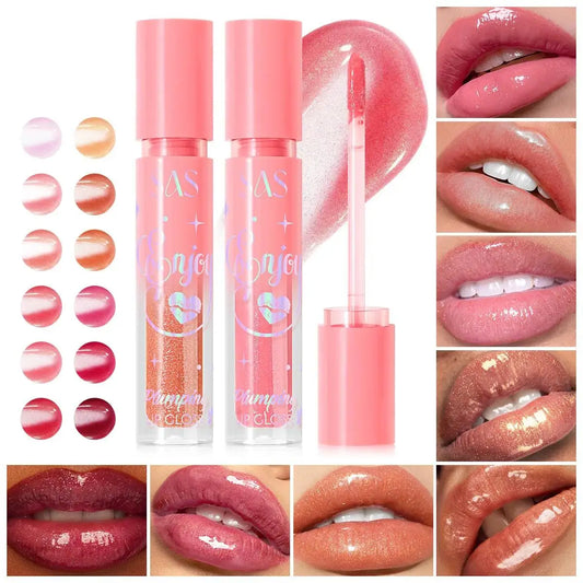 Pearlescent Plumping Lip Gloss – Glittery, Waterproof & Hydrating Plumping Lip Gloss Oasis Select