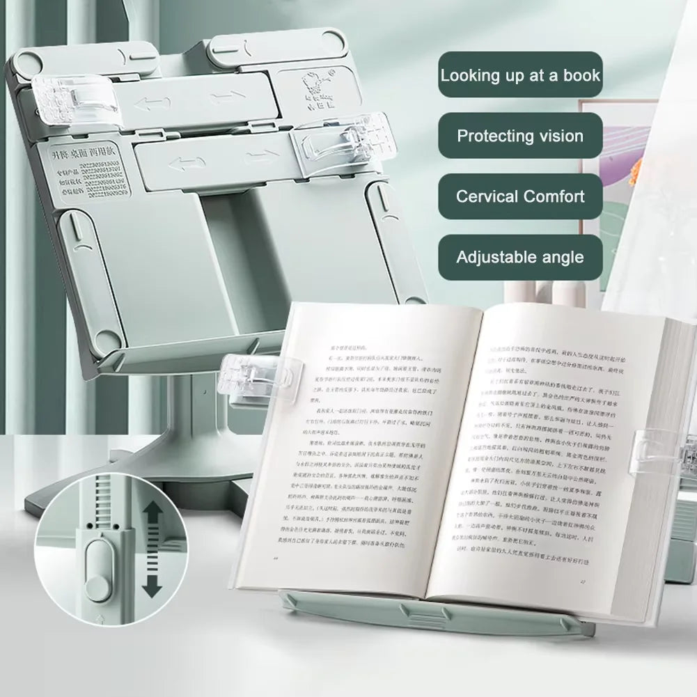 Ergonomic Adjustable Reading Stand Lightweight 2-in-1 Desktop