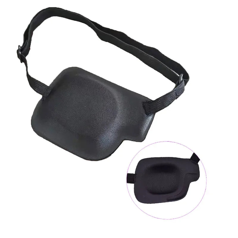 3D Concave Eye Patch for Lazy Eye & Amblyopia | Adjustable Black