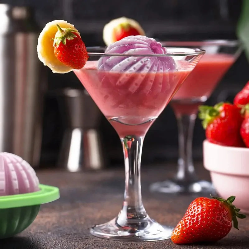Cactus Ice Ball Mold – 4-Grid Silicone Sphere Ice Cube Tray