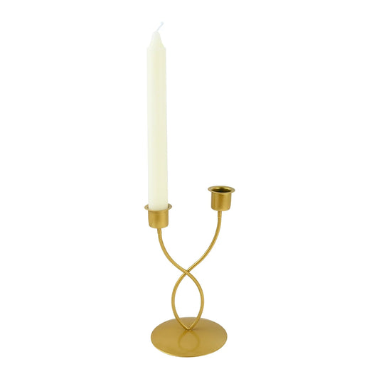 Nordic Gold 2-Head Curved Iron Candlestick Holder | Home Décor Candle Holder Oasis Select Default Title