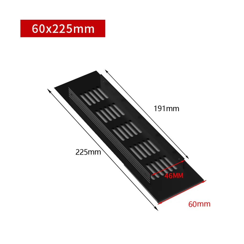 Aluminium Rectangular Cabinet Wardrobe Air Vent Grille Ventilation