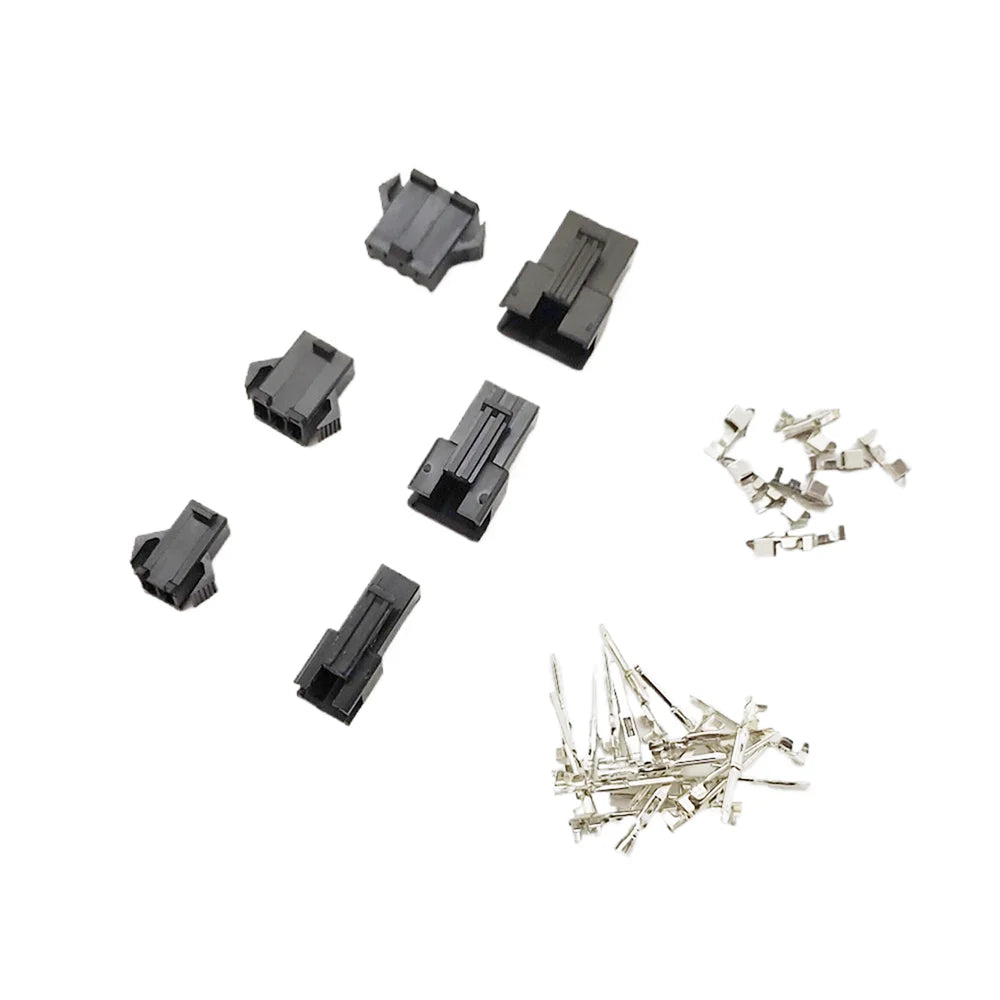 25 Sets in Box SM2.54 2p 3p 4p 2.54mm Pitch Male / Female Pin Header Crimp Terminal Connector Assortment Kit Peaceful Pleasures Health and Wellness