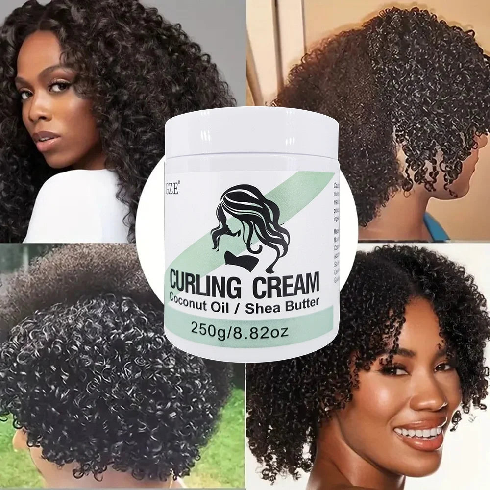 GZE Coconut Curl Defining Cream – Frizz-Free Bouncy Curls 250g Curl Defining Cream Peaceful Pleasures Health and Wellness