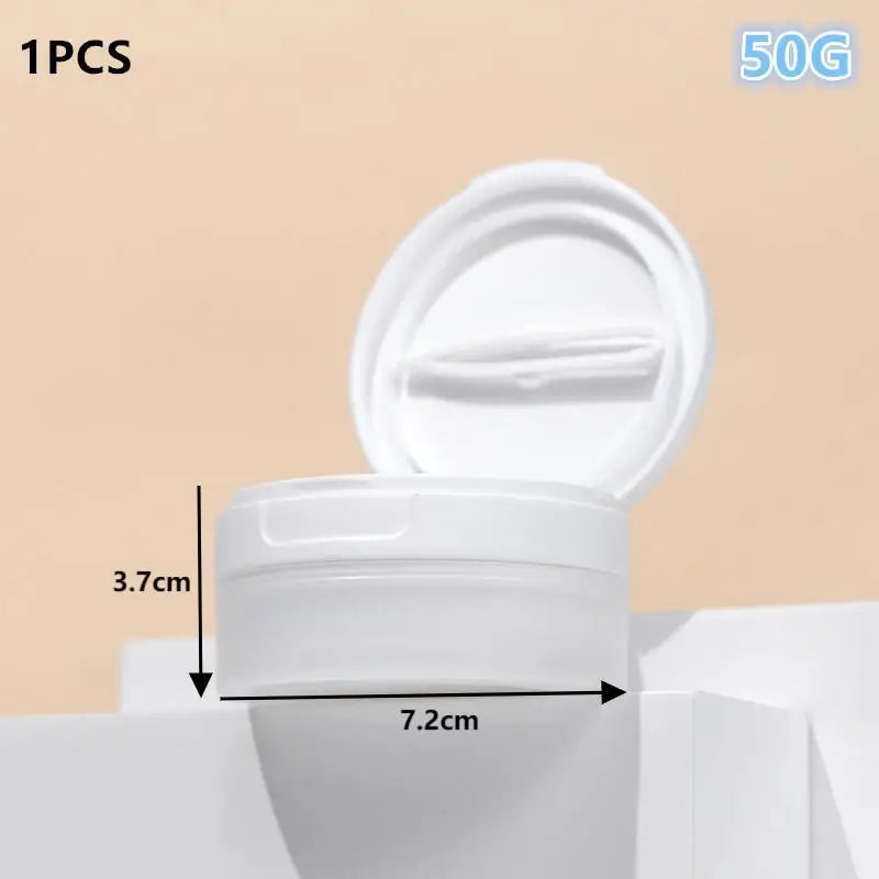 Refillable Cosmetic Jar with Flip Lid, Spoon or Tweezers | 50/120g