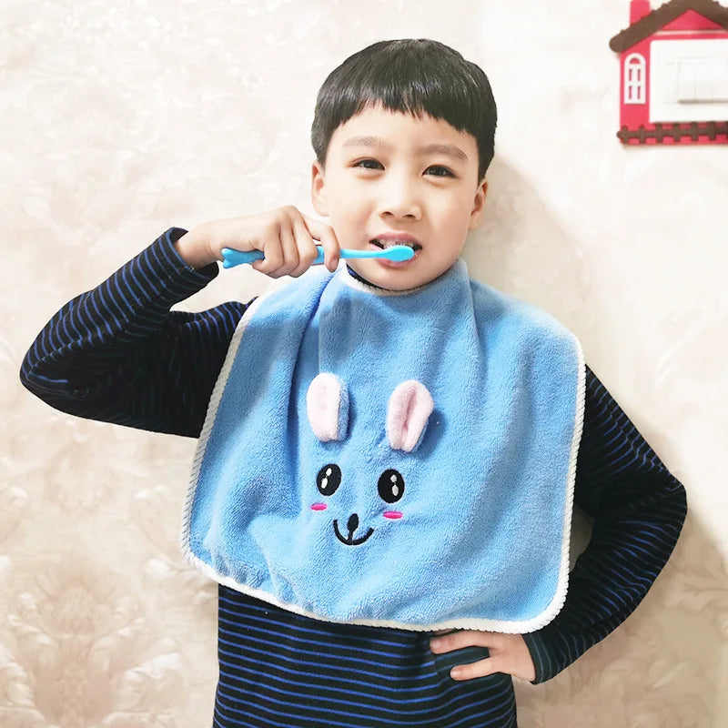 Soft Cotton Baby Bib & Face Towel for Kids Ages 1–8