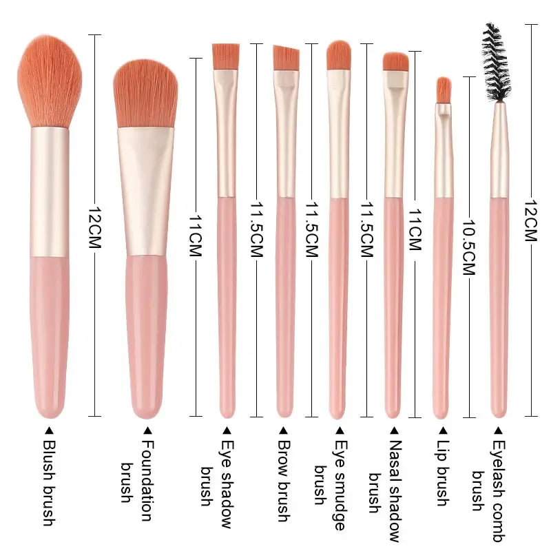 RUNTOIN 8/20Pc Makeup Brush Set – Powder, Foundation & Blending