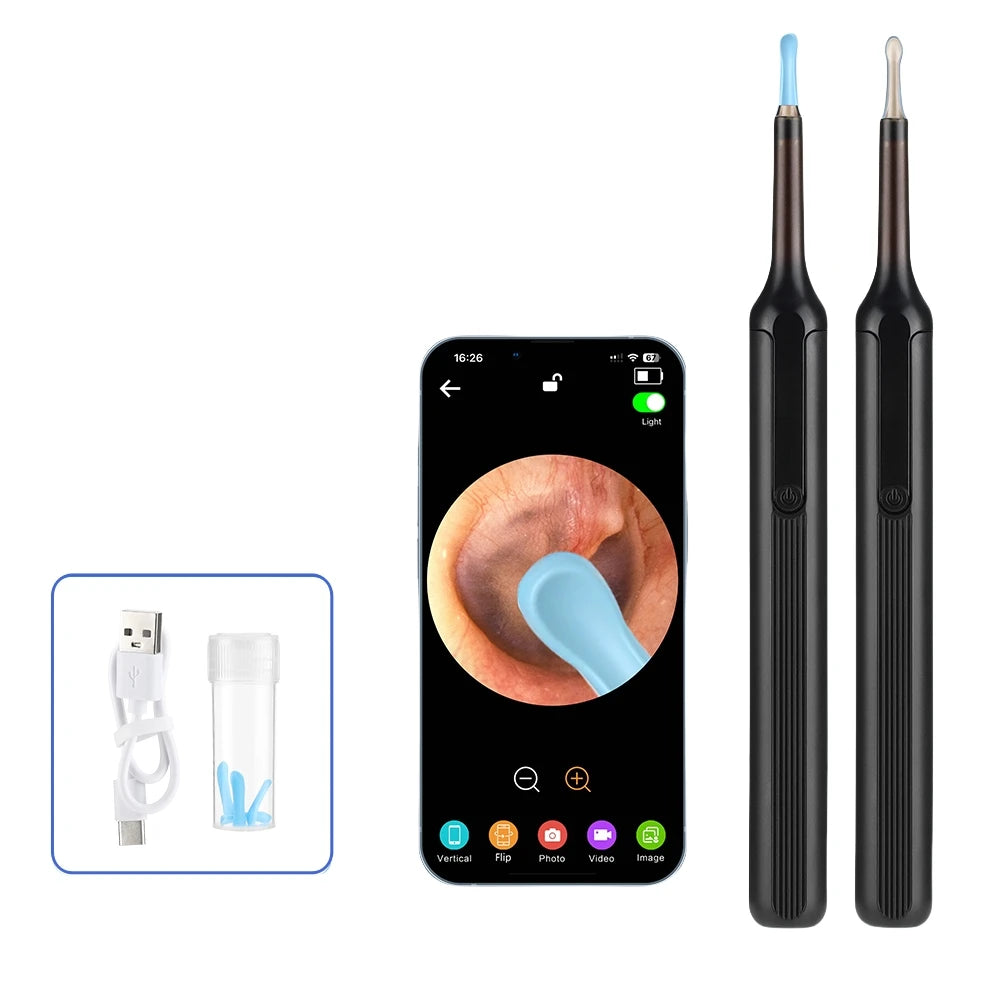 Visual Ear Pick Kit Wireless HD Earwax Cleaner with Camera USB Rechargeable Endoscope Earpick Support for IOS & Android Peaceful Pleasures Health and Wellness