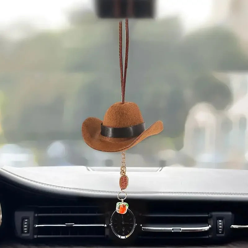 Retro Cowboy Car Pendant Keychain & Backpack Ornament Car Pendant Keychain Peaceful Pleasures Health and Wellness