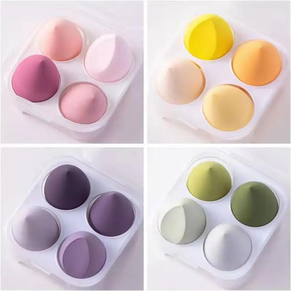 4pcs Makeup Sponge Powder Puff Wet Dry Dual Use Beauty Blender Sponge Beauty Egg Foundation Makeup Sponge Cosmetic Ball Peaceful Pleasures Health and Wellness