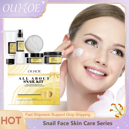 Snail Mucin 96% Skin Care Set – Hydrating & Brightening Kit Skin Care Set Peaceful Pleasures Health and Wellness