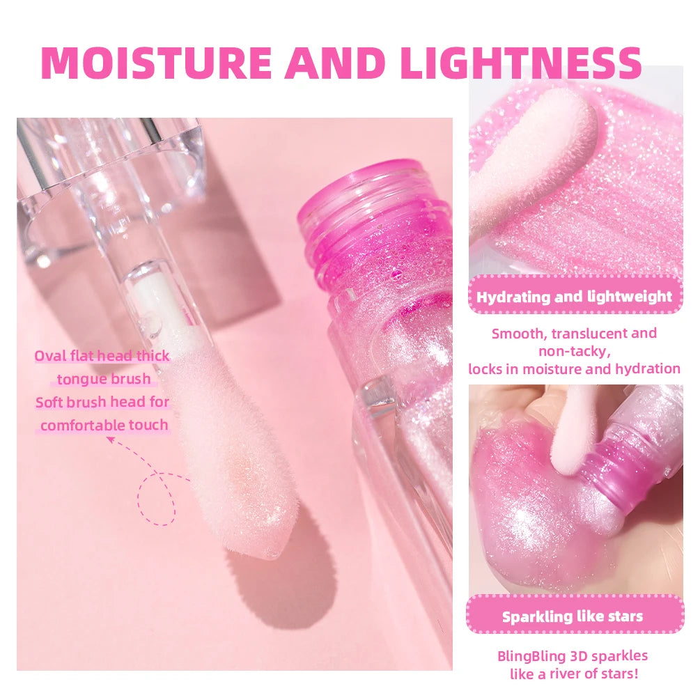 QIBEST Warm Color Changing Lip Oil Easy Color Shiny Pearl Long-lasting Moisturizing Temperature Color Changing Lipgloss Cosmetic Peaceful Pleasures Health and Wellness