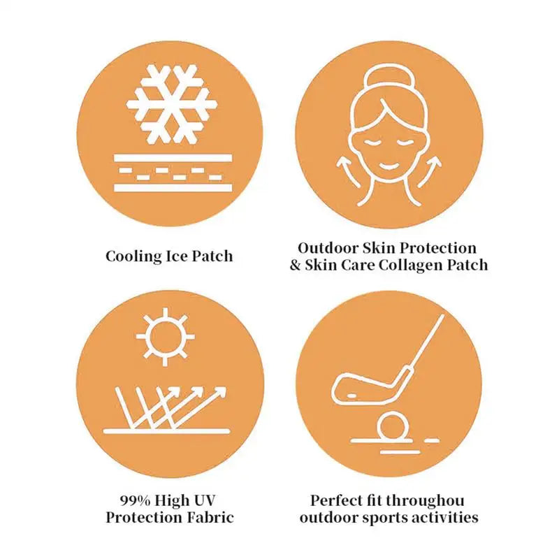 5 pair Golf Sunscreen Face Patches Anti-Sweat Moisturizing Sun Protection Stickers UV Facial Patch for Summer Outdoor Activities Peaceful Pleasures Health and Wellness
