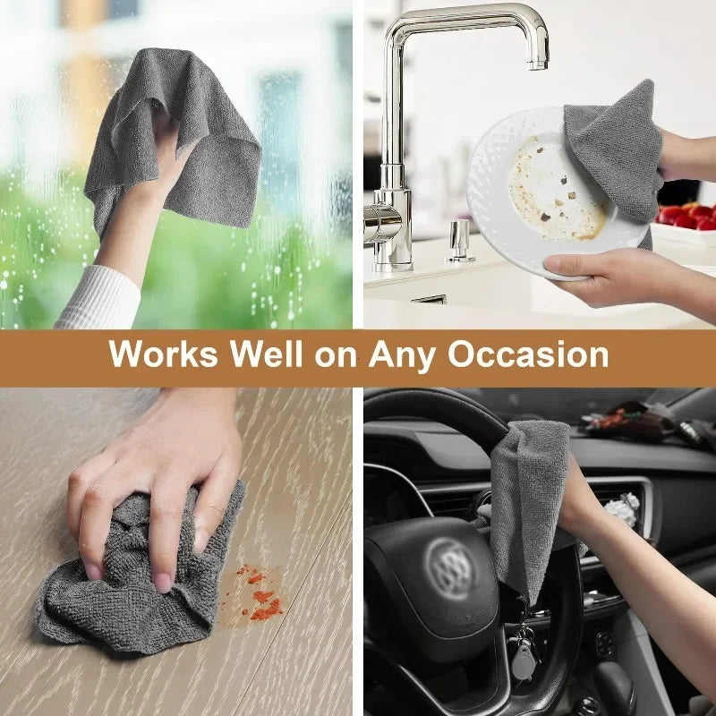 50-Sheet Reusable Microfiber Cleaning Cloth Roll | Kitchen Rags