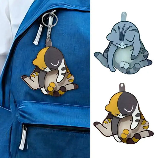 Cute Cat Keychain | Acrylic Kitten Charm Backpack & Bag Clip Novelty Keychain Peaceful Pleasures Health and Wellness