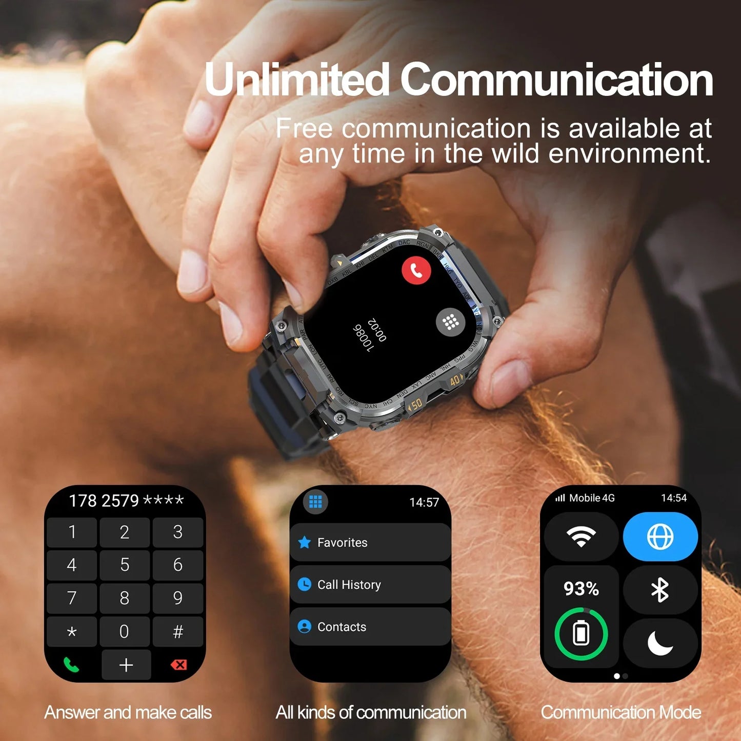 Zestbolt 4G Android Smartwatch | 2.06" AMOLED, NFC & SIM Card