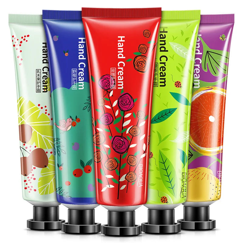 5-Piece Fruit Hand Cream Set – Moisturizing & Anti-Chapping