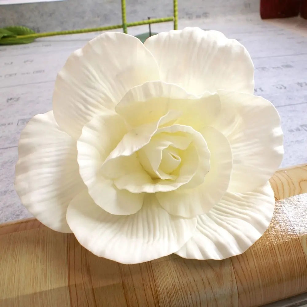 30cm Giant PE Foam Silk Rose Artificial Flower Branch | Wall Decor