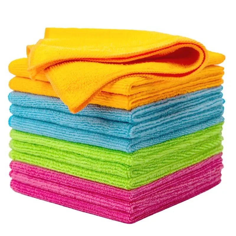 A Set of 20/50Pcs Cleaning Cloth Set in Random Colors, Multi-Functional and Absorbent, for Home, Kitchen, Living Room, Bedroom, Bathroom, and Furniture Stain Removal, Glass Cleaning, Microfiber Cleaning Cloth for Both Dry and Peaceful Pleasures Health and Wellness