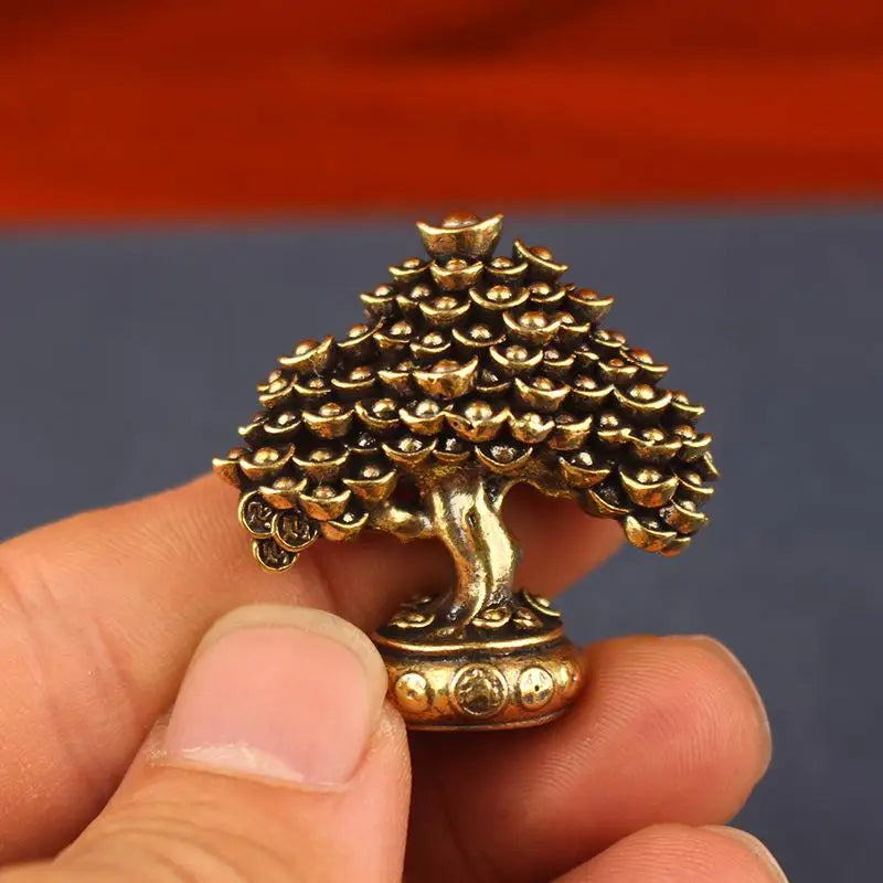 Feng Shui Brass Money Tree Sculpture | Prosperity Home Decor