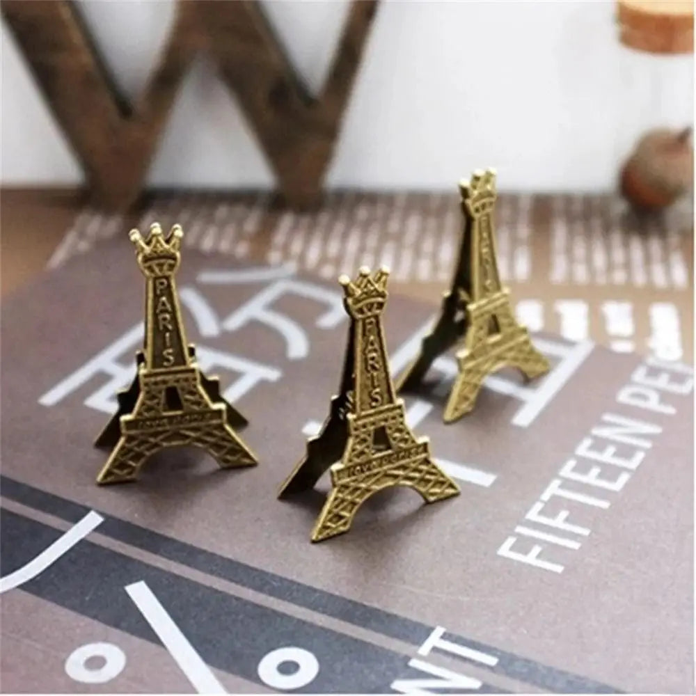 Stationery Wedding Seats Clip Photo Decoration Retro Style Name Card Picture Clip Holder Eiffel Tower Clip Paper Clip Memo Clip Peaceful Pleasures Health and Wellness