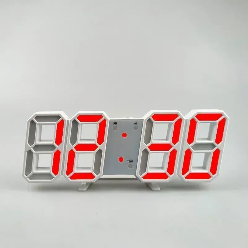 3D LED Digital Alarm Clock – Time, Date & Temperature Display