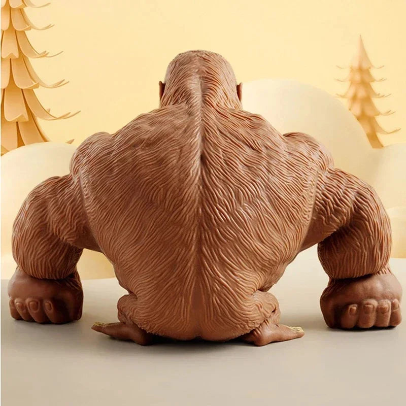 Squeeze Gorilla Figurine – Funny Stretchable Monkey Desk Ornament