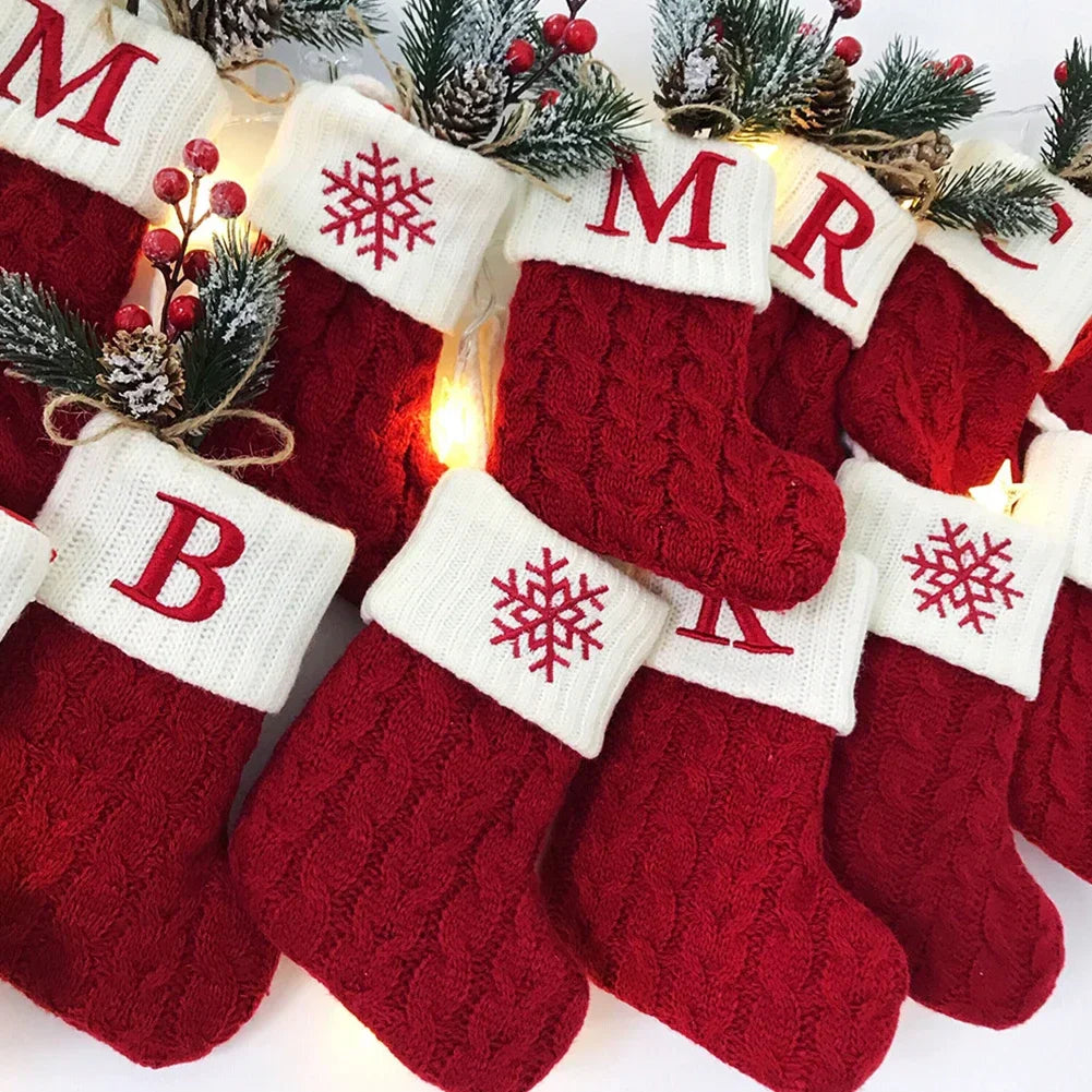 Christmas Stocking Knitted Sock – Festive Holiday Decor