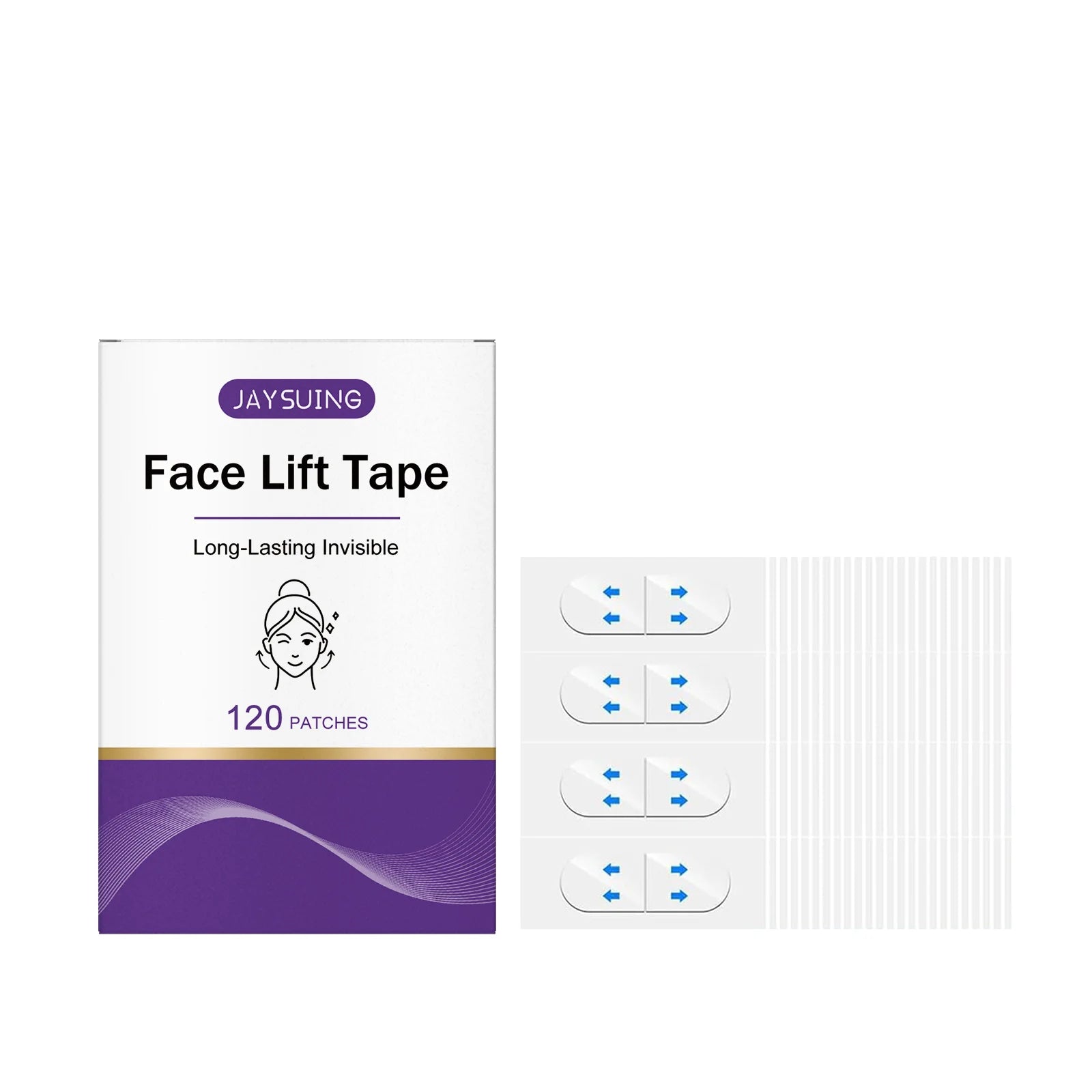 Invisible Firming Face Tape for Skin Tightening and Lifting Peaceful Pleasures Health and Wellness 120 Patches 120 Patches