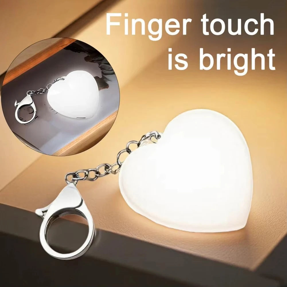 Glow Heart Light Rechargeable Purse Light Touch-Sensitive Heart Cloud Shaped LED Bag Lamp Women USB Charging Compact Wallet Ligh Peaceful Pleasures Health and Wellness