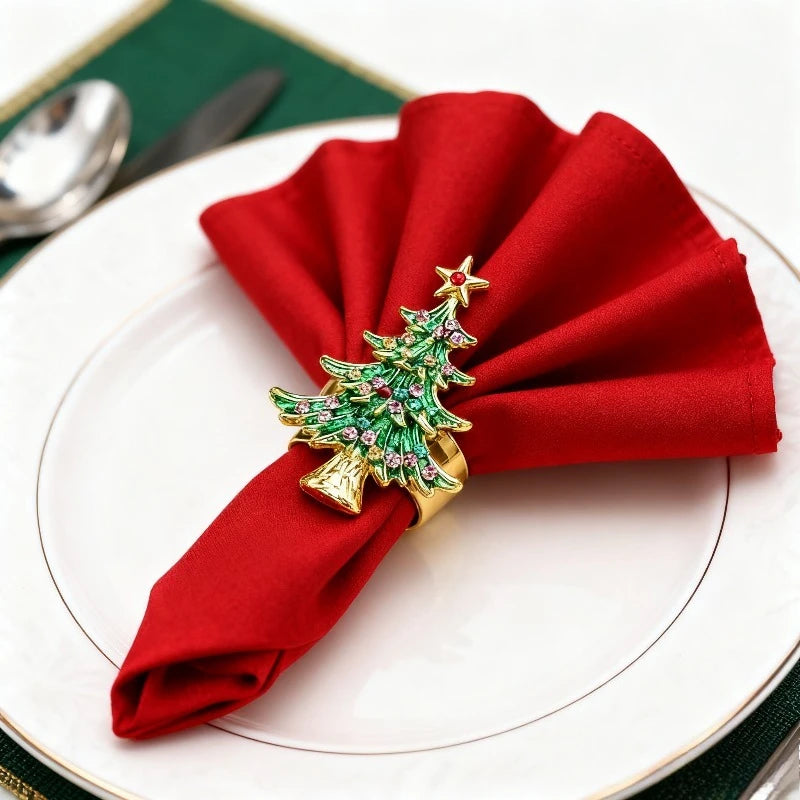 Christmas Tree Napkin Ring Holders – Set of 1–40 | Holiday Decor