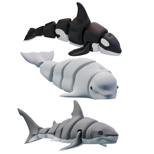 3D Printed Articulated Animal Figurine Poseable Fidget Toy Desk Decor & Stocking Stuffer Perfect Gift For Adults Kids, Boys Girl Peaceful Pleasures Health and Wellness