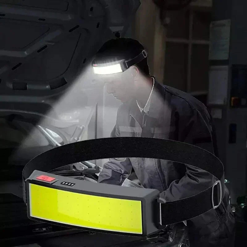 ESMARTER COB LED Headlamp – Rechargeable, Waterproof, 800 Lumens
