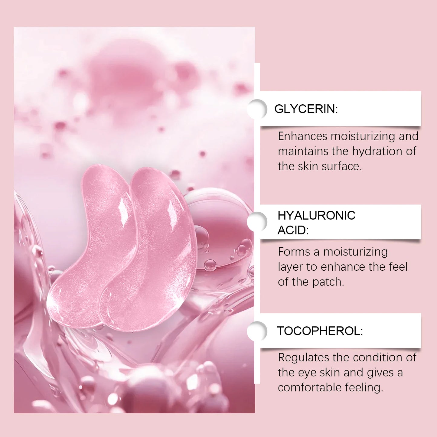 Jaysuing Hyaluronic Acid Eye Patches – Moisturizing | 6 Pairs