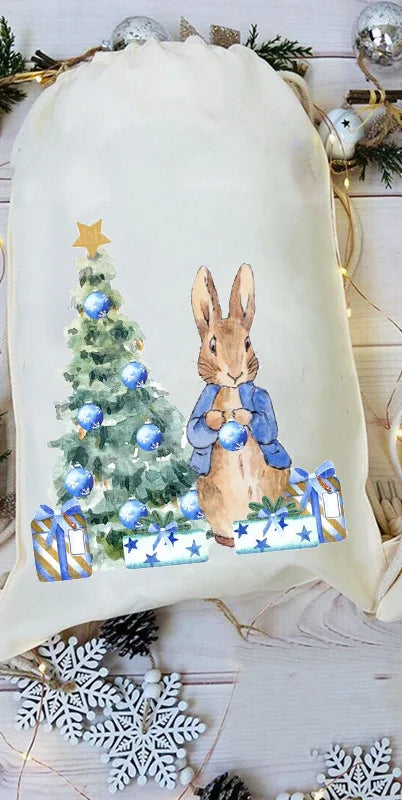 Peter Rabbit Christmas Santa Sack | Kids' Xmas Eve Gift Bag