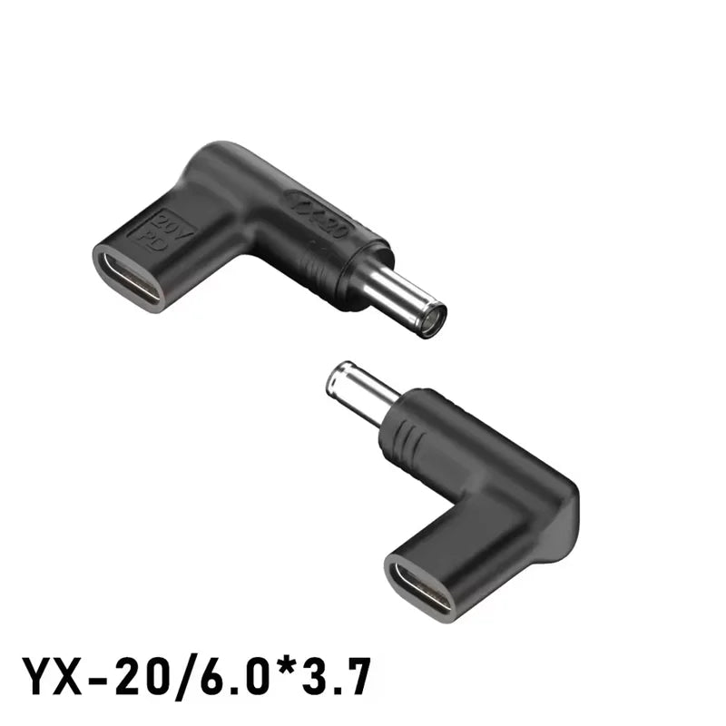 PD 20V100W Laptop Power Adapter Connector DC Plug USB Type C Female to DC Male Jack Converter for Hp Dell Asus Lenovo Notebook Peaceful Pleasures Health and Wellness 6.0-3.7mm