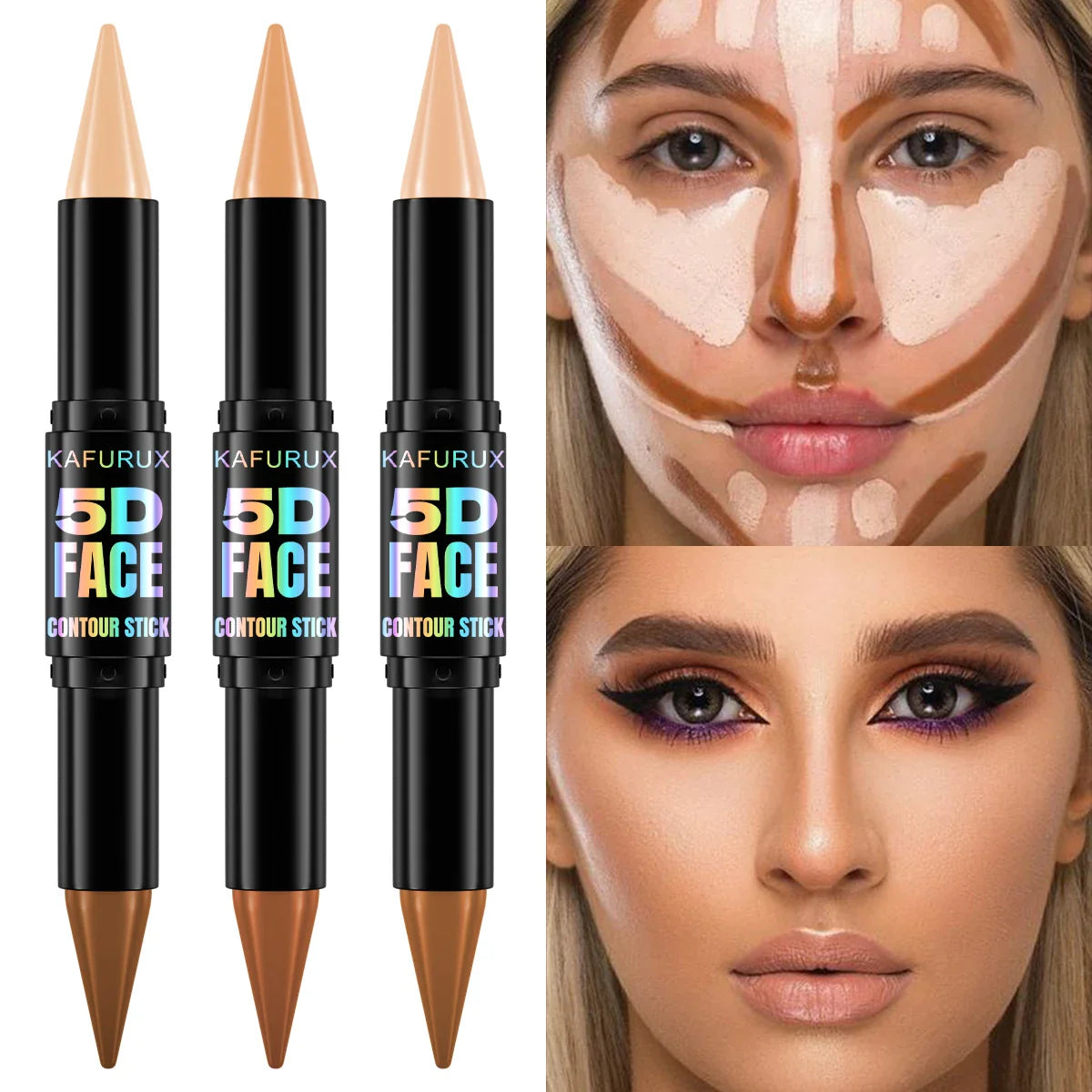 KAFURUX Double-Ended Contour Stick | Highlight & Shadow Cream
