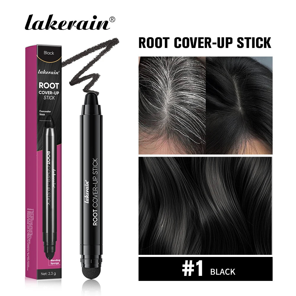 Lakerain Hair Dye Pen Men Women Precise Gray Coverage Stick Smudge-Resistant Long-Lasting Makeup Smooth Application Dye Stick Peaceful Pleasures Health and Wellness P1