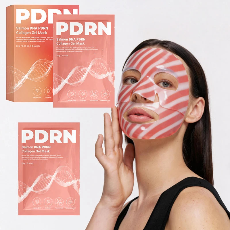 Pdrn Salmon Collagen Mask Hydrating Repair Face Mask Deep Moisturize Revitalizing Sheet Mask Glow-boosting Nourishing Skin Care Peaceful Pleasures Health and Wellness