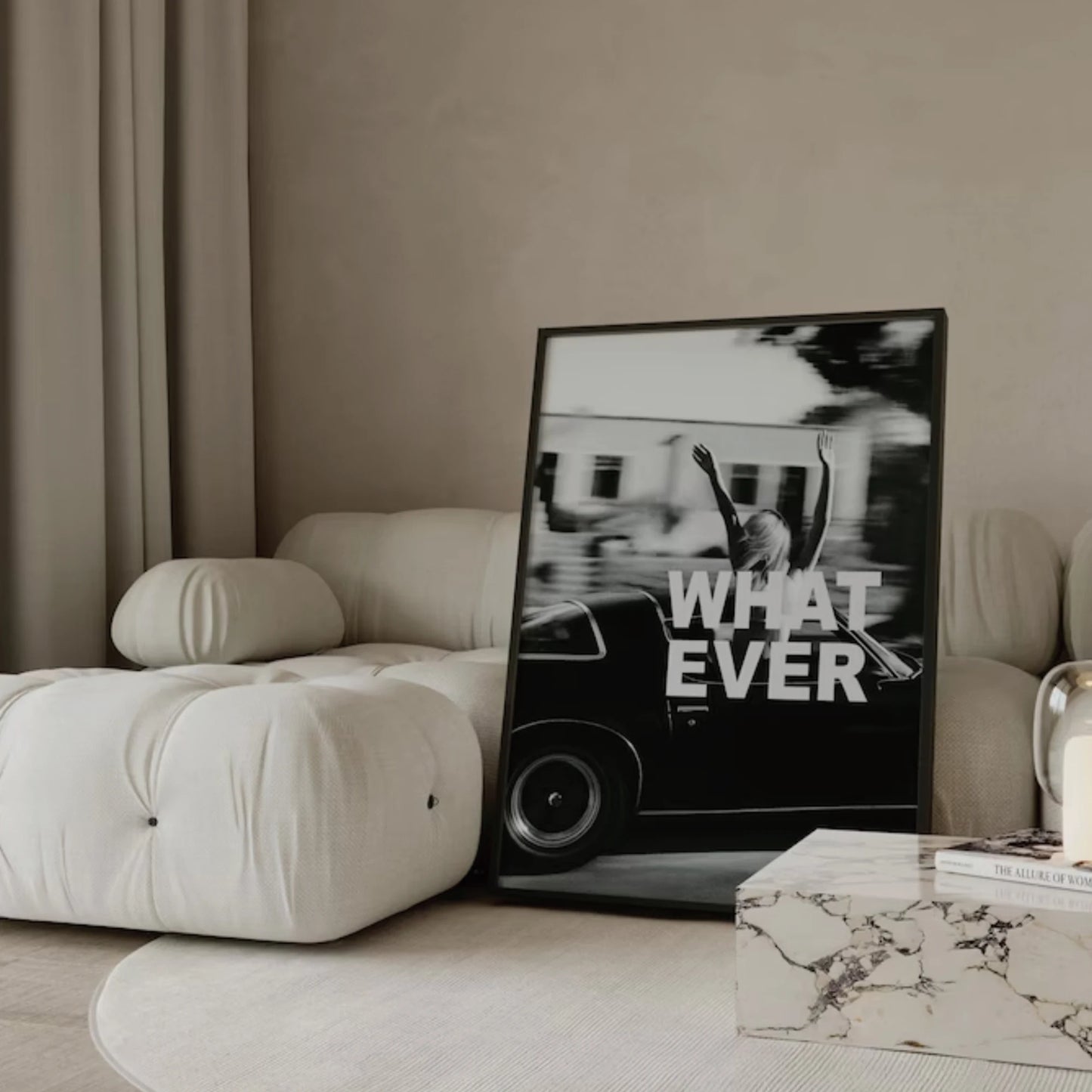 Whatever Collage Apartment Black And White Y2k Wall Art Print Canvas Painting Poster Picture For Living Room,Bedroom Home Decor Peaceful Pleasures Health and Wellness