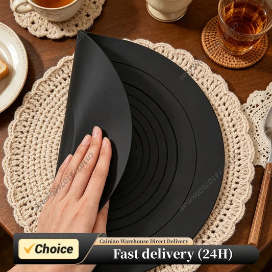 Turntable Platter Mat 12 Inch 7 Inch Vinyl Record Player Slipmat Rubber Silicone 3mm Thick Anti-Vibration Noise Reduction Peaceful Pleasures Health and Wellness