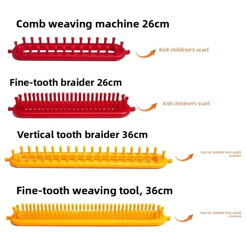 DIY Plastic Weaving Loom Knitting Kit Durable Portable Handmade Craft Rectangle Wool Knitter DIY DIY Machine Sewing Tools Loom Peaceful Pleasures Health and Wellness