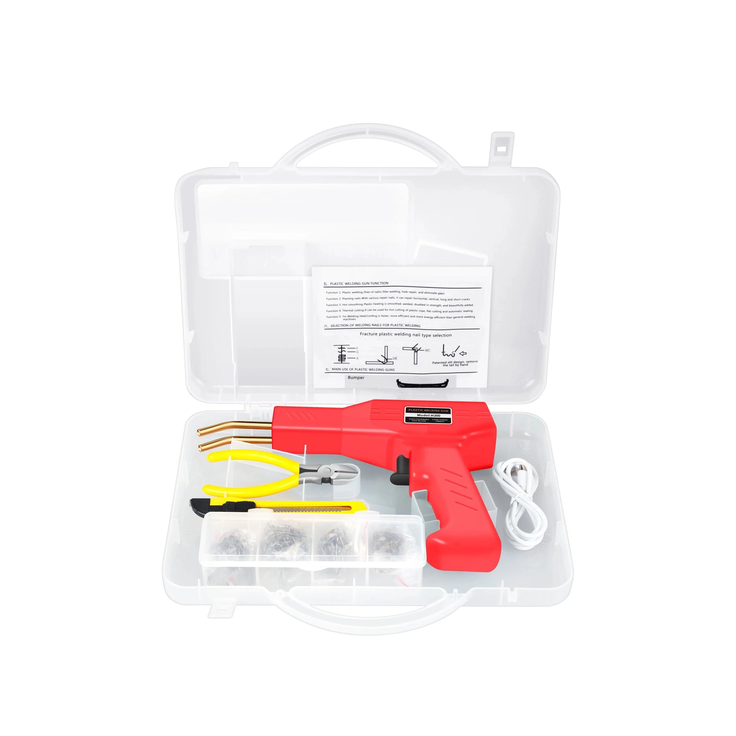 New Heat Gun Plastic Welding Machine Bumper Soldering Iron Staples Bumper Repair Car Tools Kit HOT Stapler Plastic Welder Peaceful Pleasures Health and Wellness With Lithium battery 2