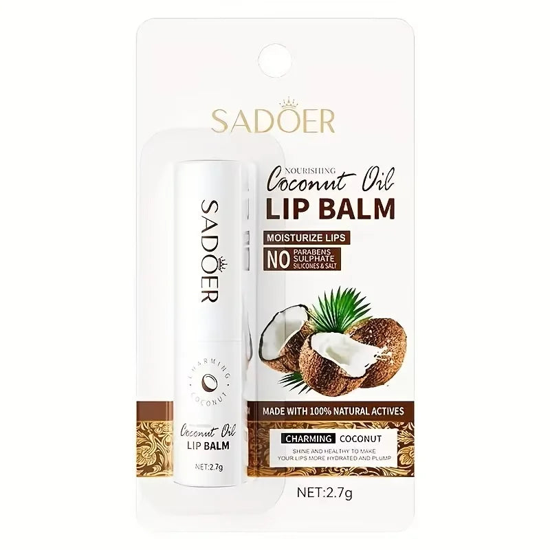 Coconut Lip Balm Lasting Nourishment and Moisture for Men and Women Daily Care Lip Balm Peaceful Pleasures Health and Wellness Coconut