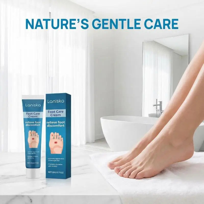 Laniska Foot Care Cream Gentle cleansing for the feet, moisturizing and smoothing the skin, daily massage cream Peaceful Pleasures Health and Wellness