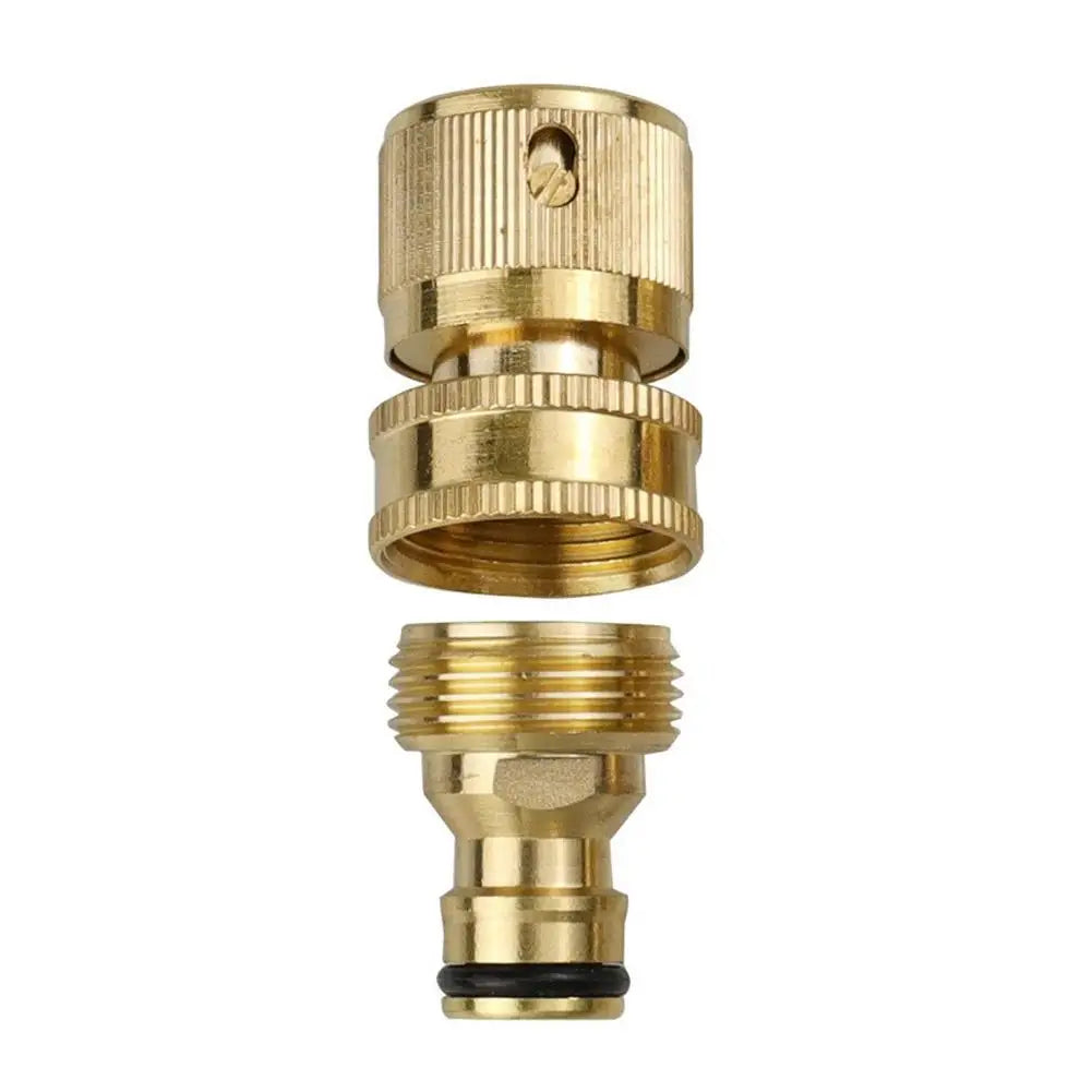 1PCS Brass Garden Hose Quick Connect Fitting3/4" Water Hose Connector Male Female Threads Universal Hose Adapter for Watering Peaceful Pleasures Health and Wellness EU