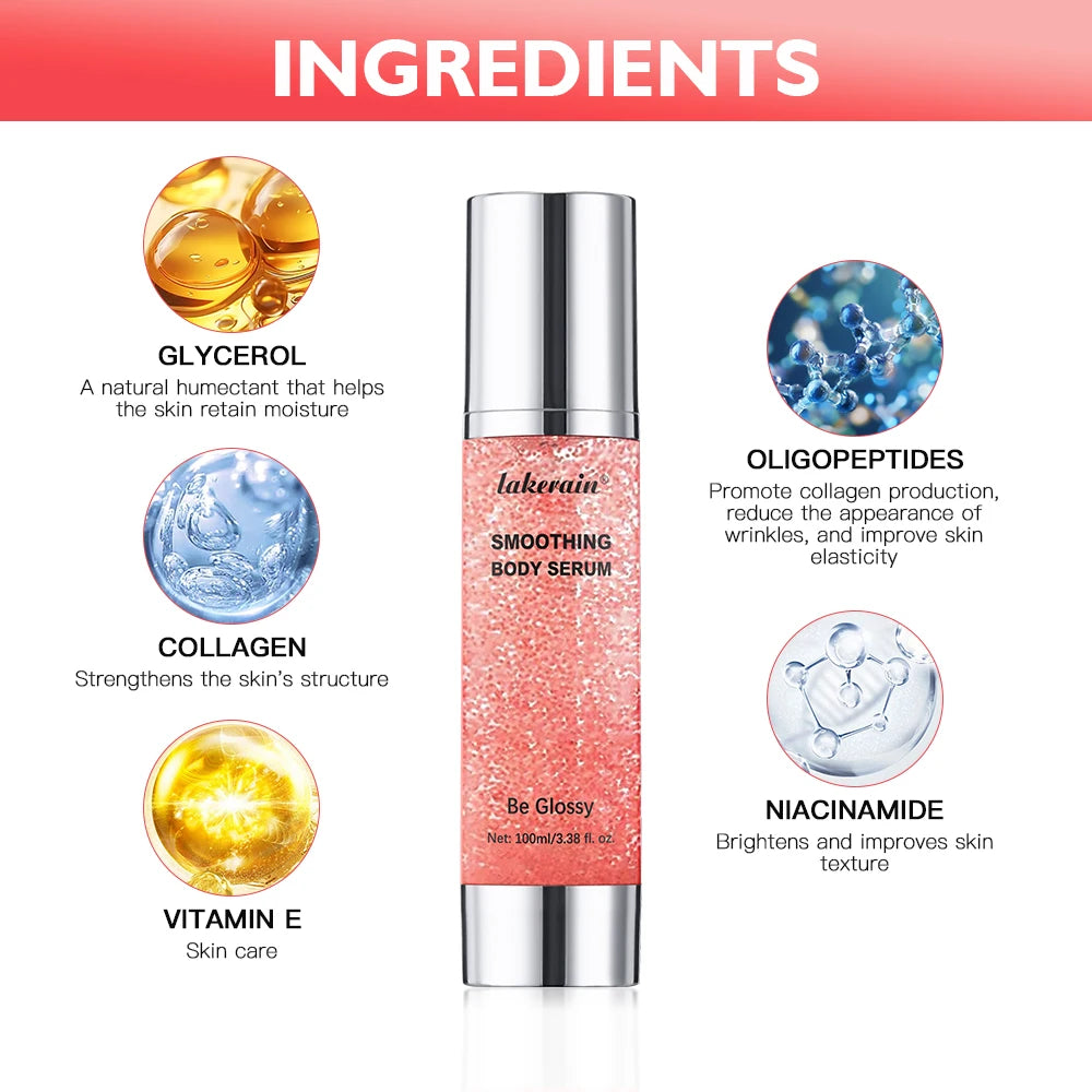 Smoothing Body Serum Face Serum Moisturizing brightning Vitamin E Hyaluronic Acid Facial Serum Shrink Pores BGlossy Body Serum Peaceful Pleasures Health and Wellness