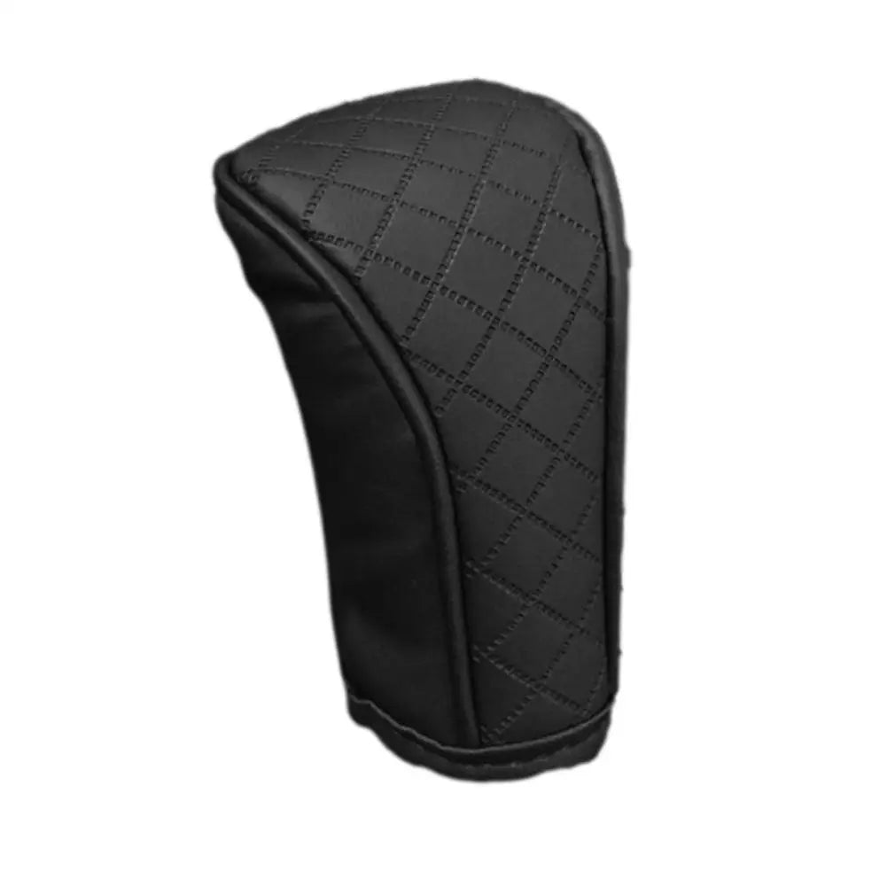 Car Gear Shift Cover Universal Bovine Leather Breathable Carbon Fiber Pattern Auto Gear Knob Cover Car Interior Accessory Peaceful Pleasures Health and Wellness A