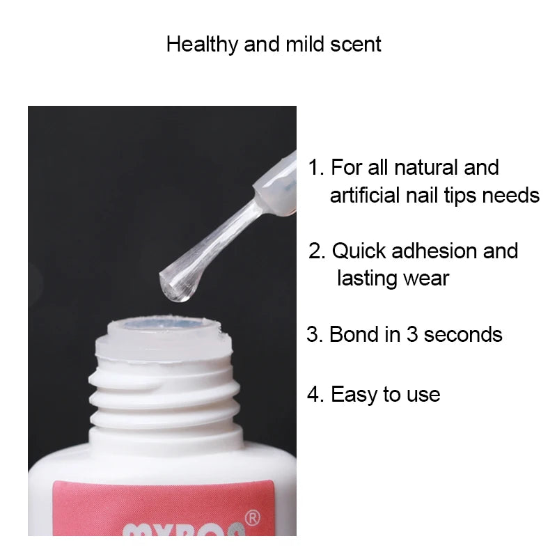 7g Super Strong Nail Glue For False Nail Tips, Acrylic Nails,Press On Nails,Fake Nails Art Decoration Long Lasting Adhesion Peaceful Pleasures Health and Wellness